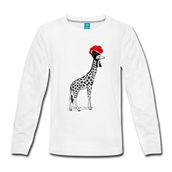 giraffe-mit-bollenhut-kinder-premium-langarmshirt