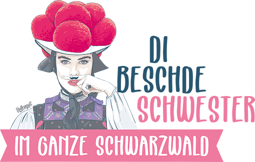 Bollengut_Beschde_Schwester_Laura_Moustache_pink_Schwarzwaldmaedel