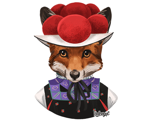 Fuchs Sofi mit Bollenhut